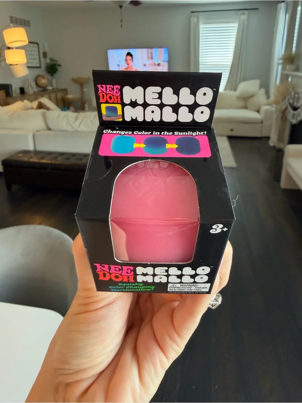 Rare ✨ Needoh Pink Mello Mallo Color Changing Marshmallow Toy